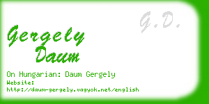gergely daum business card
